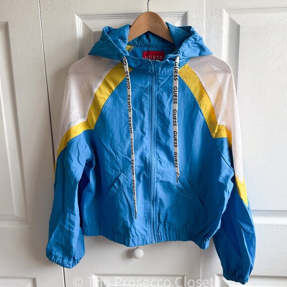 GUESS Retro Windbreaker - Colorblock 90s Active Dad Spring Jacket (S) - Picture 1 of 7
